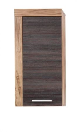 Badezimmer Hngeschrank Cancun in Nussbaum Satin und Touchwood dunkelbraun Badschrank 36 x 79 cm