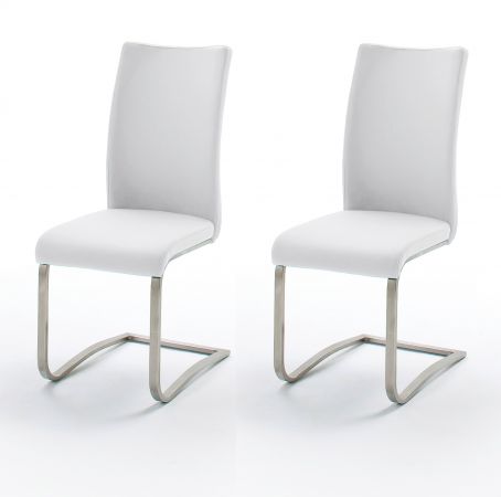 Stuhl x Weiß 2 Leder Arco Freischwinger