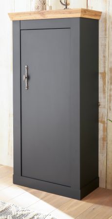 Kommode Ribera in grau und Wotan Eiche Landhaus Wohn- und Esszimmer Highboard 72 x 146 cm