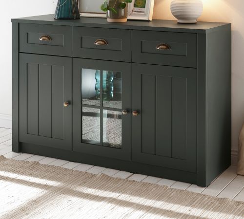 Sideboard Forres in grn Landhaus Kommode 130 x 86 cm