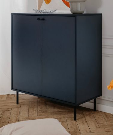 Kommode Caracas in blau Wohn- und Esszimmer Sideboard 80 x 90 cm