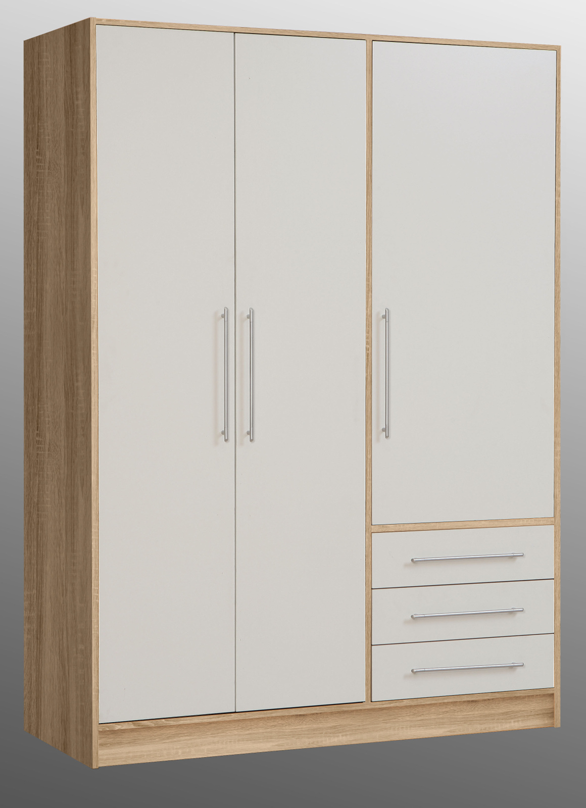 Kleiderschrank Jupiter Sonoma Eiche Und Weiss 145 Cm